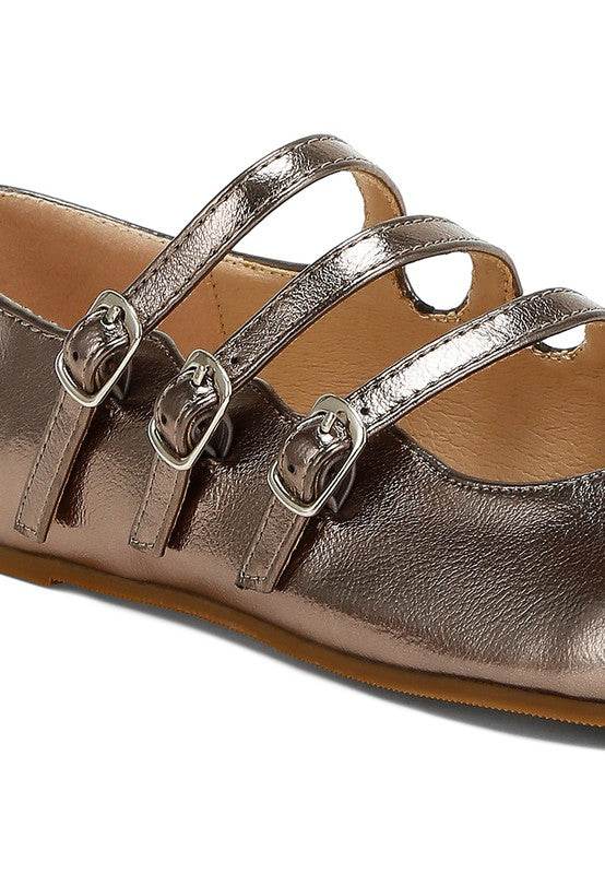 Macarina Triple Strap Mary Jane Ballerinas - Shop Style & More | Fresh Looks, Everyday Deals & Free Shipping