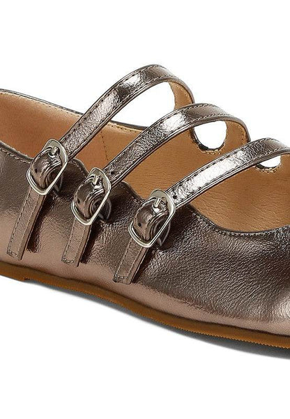 Macarina Triple Strap Mary Jane Ballerinas - Shop Style & More | Fresh Looks, Everyday Deals & Free Shipping