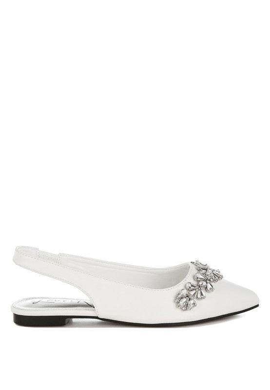 Adhara Diamante Embellished Flat Sandals - Shop Style & More | Fresh Looks, Everyday Deals & Free Shipping