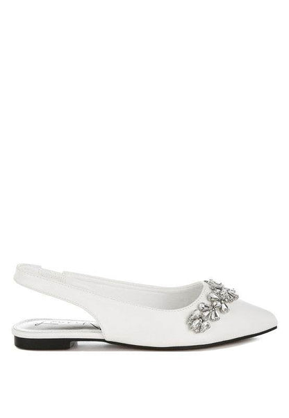 Adhara Diamante Embellished Flat Sandals - Shop Style & More | Fresh Looks, Everyday Deals & Free Shipping