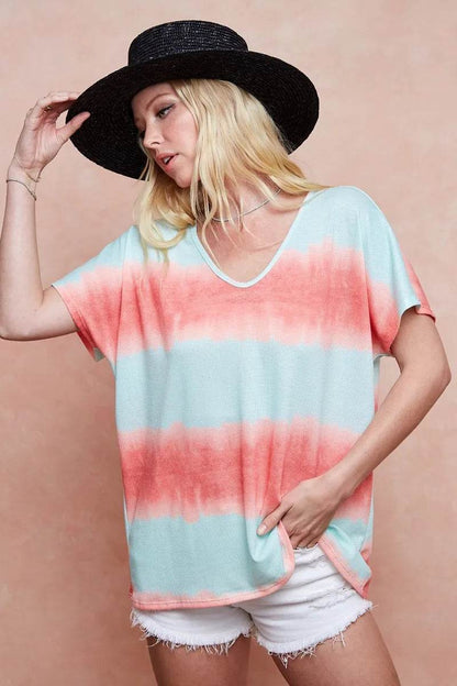 BiBi Tiedye Printed Hacci Knit Top - Shop Style & More | Fresh Looks, Everyday Deals & Free Shipping