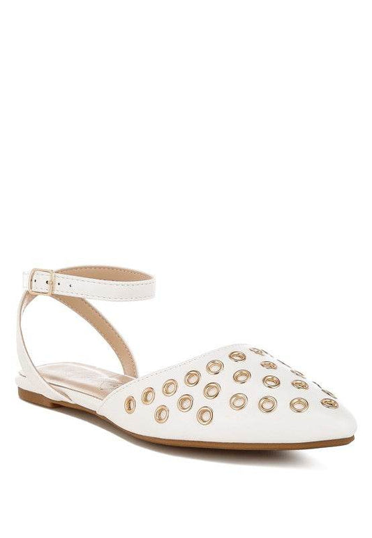 Chalcis Eyelet Detail Flat Sandals - Shop Style & More | Fresh Looks, Everyday Deals & Free Shipping