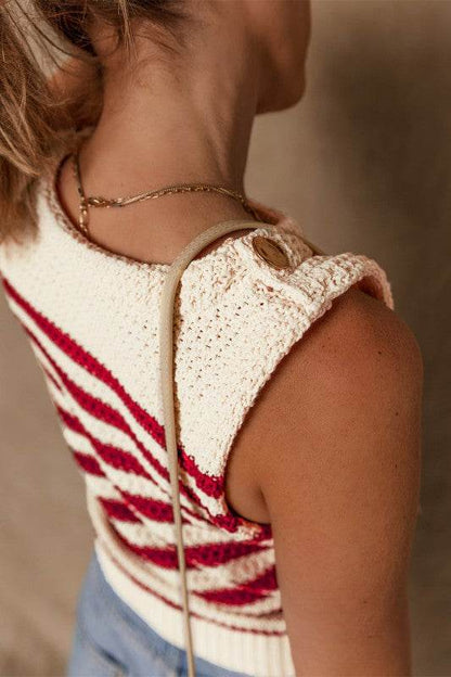 Robin Textured Knit Ribbed Hem Sweater Tank Top - Shop Style & More | Fresh Looks, Everyday Deals & Free Shipping