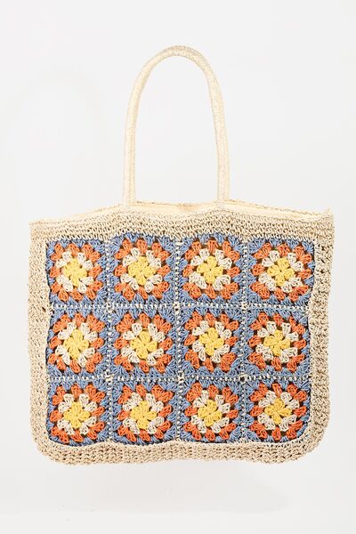 Fame Flower Braided Tote Bag IV One Size Bags