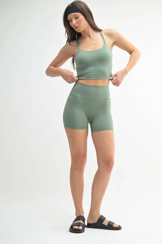 MONO B Venice Cloud Light Crisscross Sports Bra - Shop Style & More | Fresh Looks, Everyday Deals & Free Shipping