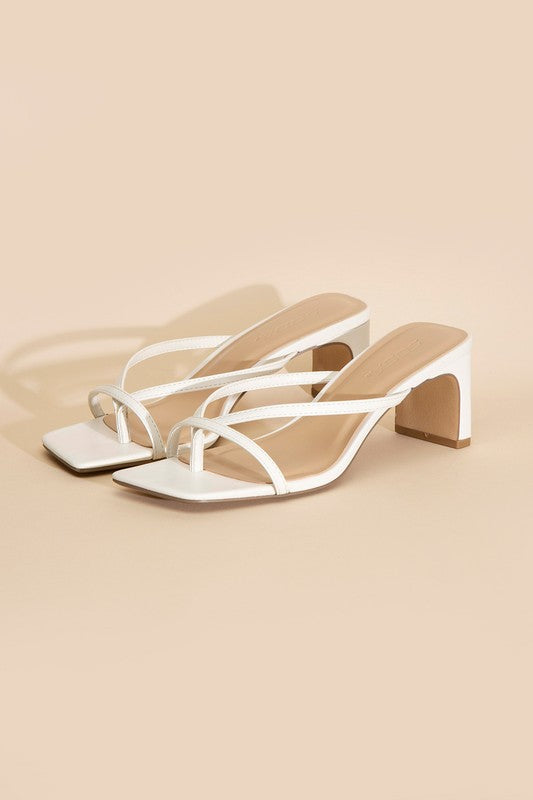 GADGET-S Thong Mule Heels Sandals