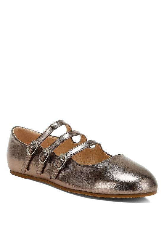 Macarina Triple Strap Mary Jane Ballerinas - Shop Style & More | Fresh Looks, Everyday Deals & Free Shipping