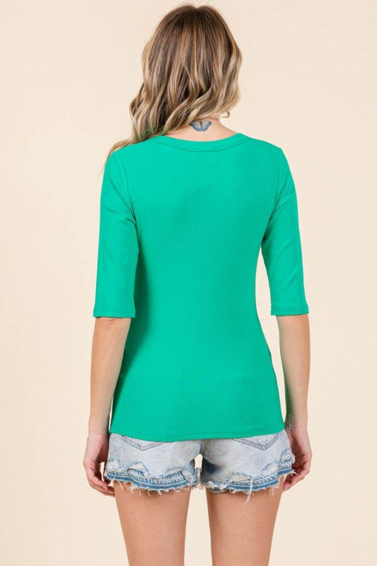 Mittoshop Round Neck Half Sleeve T-Shirt - Shop Style & More | Fresh Looks, Everyday Deals & Free Shipping