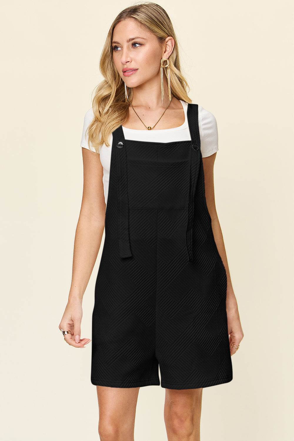 Double Take Full Size Texture Sleeveless Romper - Shop Style & More | Fresh Looks, Everyday Deals & Free Shipping