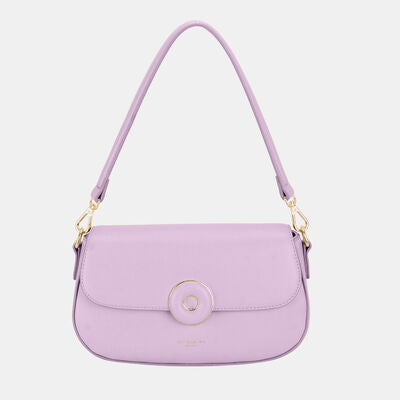 David Jones PU Leather Shoulder Bag L.Purple One Size Bags