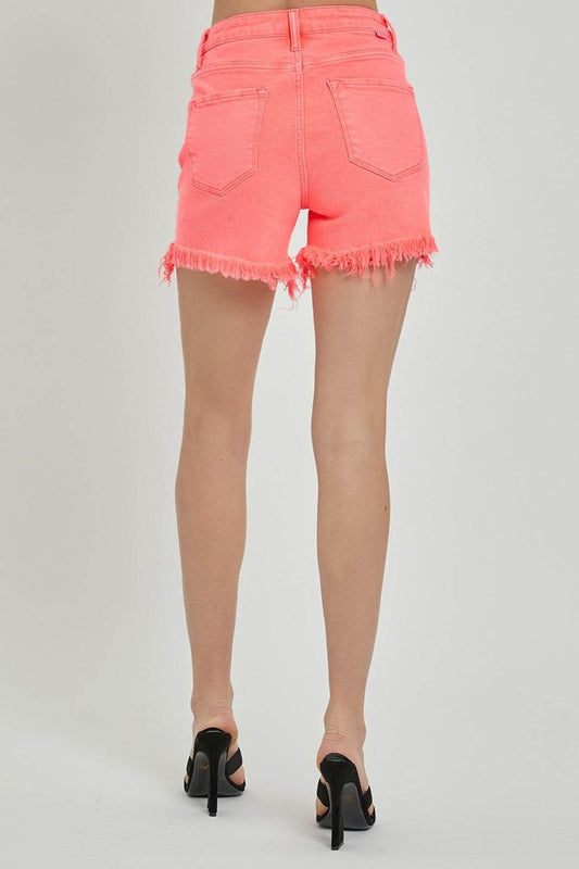RISEN Raw Hem Asymmetrical Waist Denim Shorts - Shop Style & More | Fresh Looks, Everyday Deals & Free Shipping