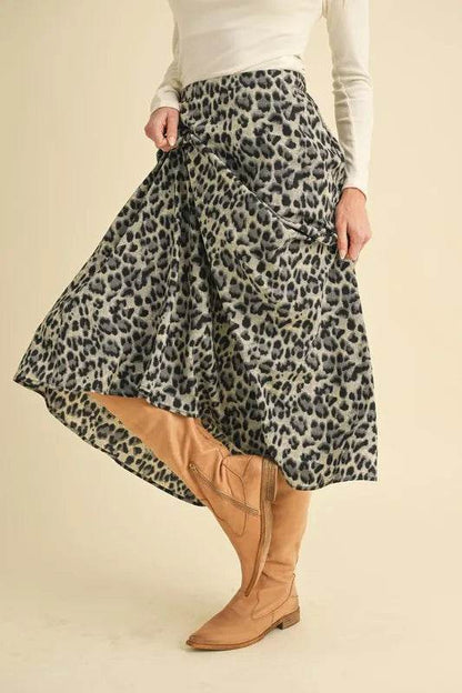 Aemi+Co Leopard Midi Skirt - Shop Style & More | Fresh Looks, Everyday Deals & Free Shipping