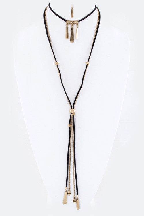 Fringe Bar Drops Layer Necklace Set - Shop Style & More | Fresh Looks, Everyday Deals & Free Shipping