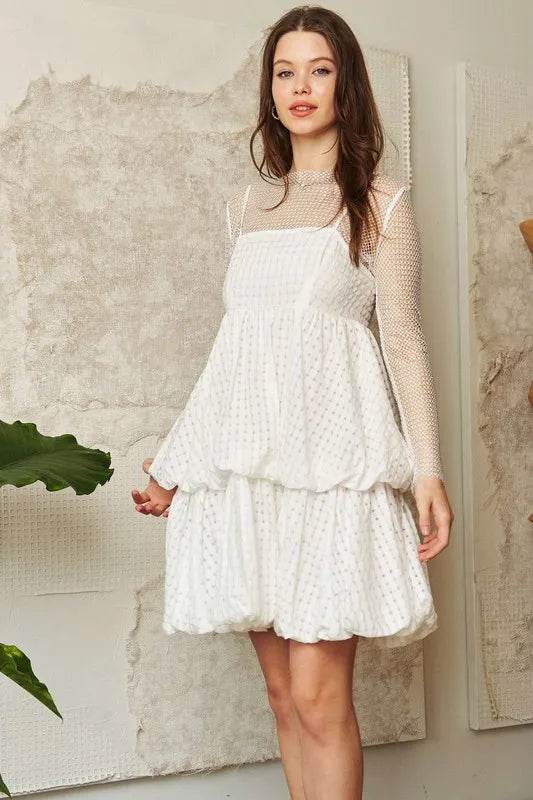 Davi & Dani Checker Print Side Pockets Textured Mini Dress - Shop Style & More | Fresh Looks, Everyday Deals & Free Shipping