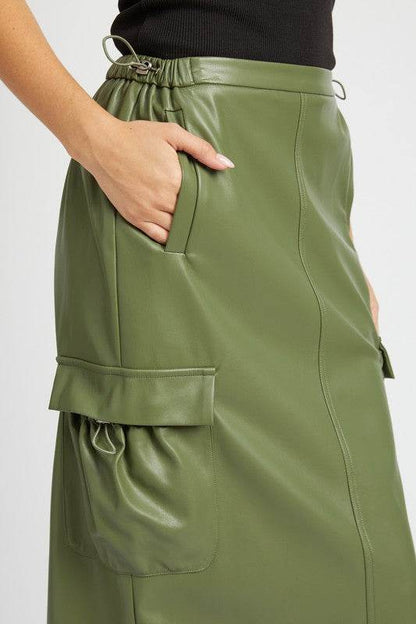 LEATHER CARGO MAXI SKIRT - Shop Style & More | Fresh Looks, Everyday Deals & Free Shipping