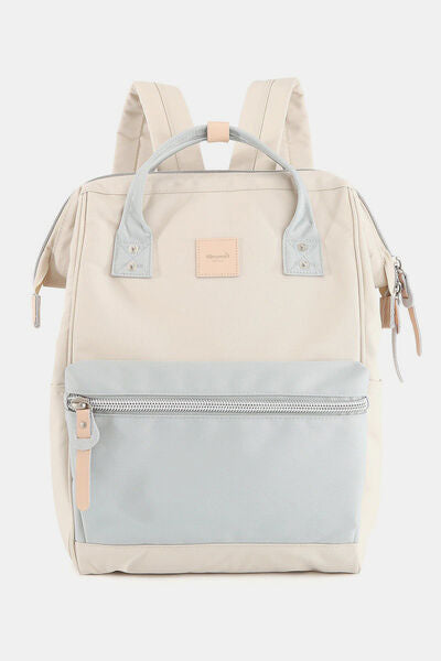 Himawari Water Resistant Canvas Backpack Bag with Side Pockets Cream L.Blue One Size Bags