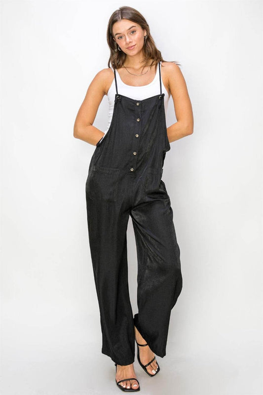 HYFVE Half Button Sleeveless Straight Jumpsuit - Shop Style & More | Fresh Looks, Everyday Deals & Free Shipping