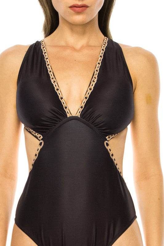 ONE-PIECE BATHING SUIT SIDE CUT-OUT WITH PRINTS ED - Shop Style & More | Fresh Looks, Everyday Deals & Free Shipping