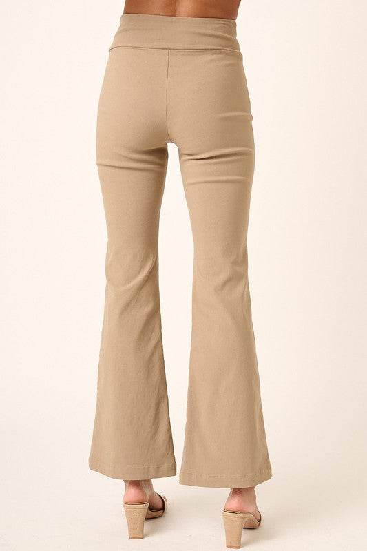Mittoshop Surplice V Waist Flare Pants - Shop Style & More | Fresh Looks, Everyday Deals & Free Shipping
