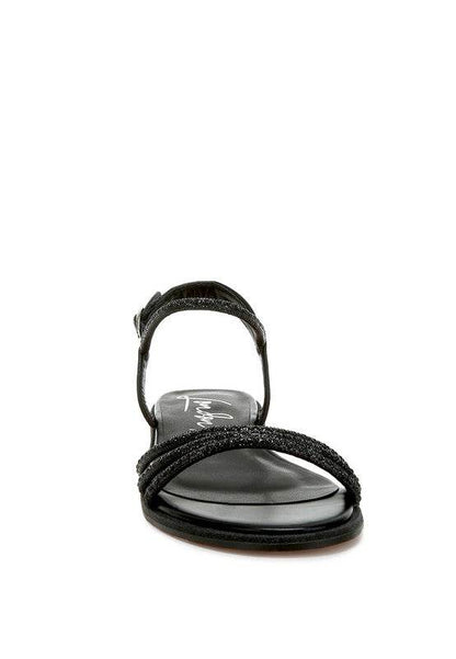 Nobbity Rhinestone Pearl Detail Flat Sandals - Shop Style & More | Fresh Looks, Everyday Deals & Free Shipping