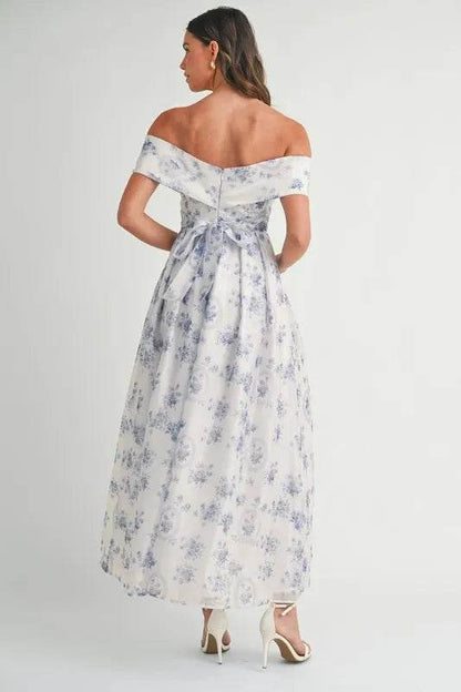 MABLE Floral Printed Off Shoulder Maxi Dress - Shop Style & More | Fresh Looks, Everyday Deals & Free Shipping