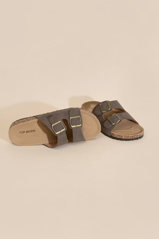 MARS-1 Buckle Strap Slides MOCHA 5.5 Sandals