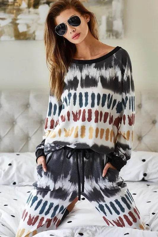 BiBi Tie Dye Print French Terry Top - Shop Style & More | Fresh Looks, Everyday Deals & Free Shipping