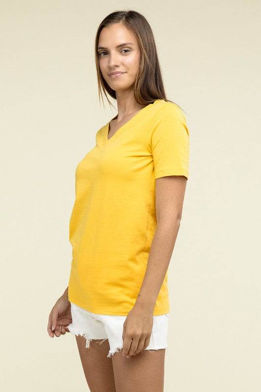 Cotton V-Neck Short Sleeve T-Shirts - Shop Style & More | Fresh Looks, Everyday Deals & Free Shipping