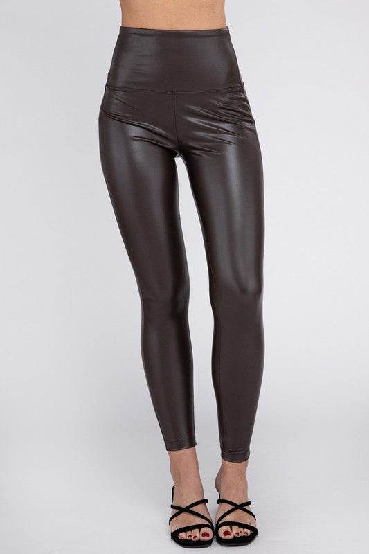High Rise Faux Leather Leggings - Shop Style & More | Fresh Looks, Everyday Deals & Free Shipping