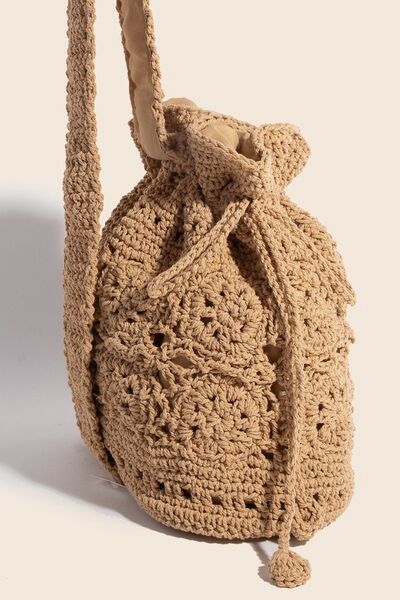 Fame Intricate Braided Single Strap Drawstring Bag Bags