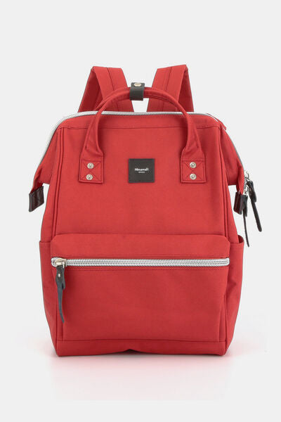 Himawari Water Resistant Canvas Backpack Bag with Side Pockets Red One Size Bags