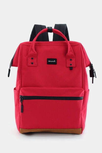 Himawari Waterproof Canvas Travel Backpack Bag with USB Port Red One Size Bags