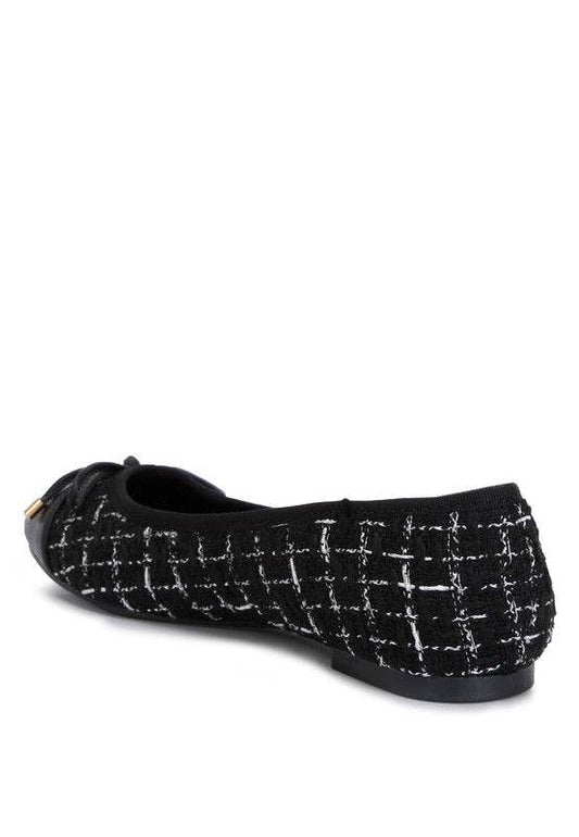 Junpey Plaid Tweed Ballet Flats - Shop Style & More | Fresh Looks, Everyday Deals & Free Shipping
