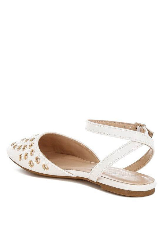 Chalcis Eyelet Detail Flat Sandals - Shop Style & More | Fresh Looks, Everyday Deals & Free Shipping
