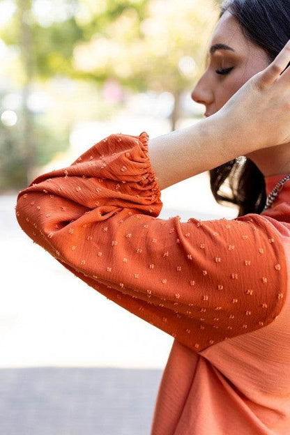 June Swiss Dot Balloon Sleeve Loose Blouse - Shop Style & More | Fresh Looks, Everyday Deals & Free Shipping