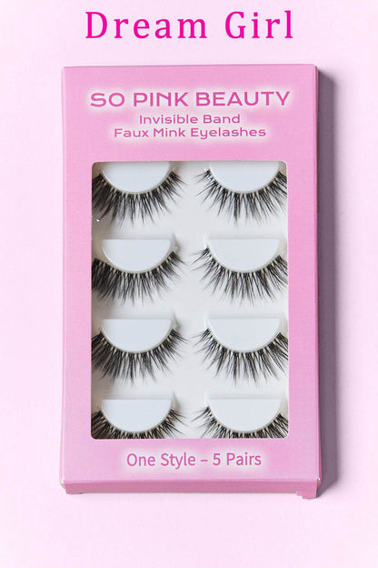 SO PINK BEAUTY Faux Mink Eyelashes 5 Pairs - Shop Style & More | Fresh Looks, Everyday Deals & Free Shipping