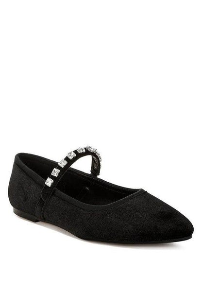 Aralia Velvet Mary Jane Ballerinas - Shop Style & More | Fresh Looks, Everyday Deals & Free Shipping