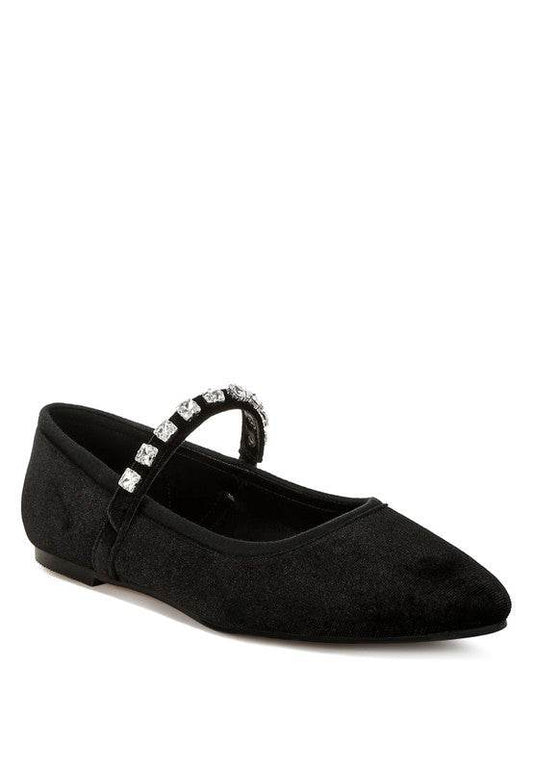 Aralia Velvet Mary Jane Ballerinas - Shop Style & More | Fresh Looks, Everyday Deals & Free Shipping