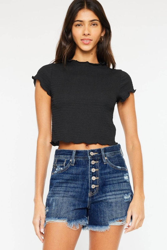 Kancan Raw Hem Button-Fly Denim Shorts - Shop Style & More | Fresh Looks, Everyday Deals & Free Shipping