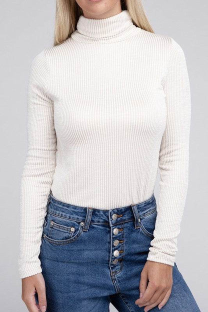 Ribbed Turtle Neck Long Sleeve Top - Shop Style & More | Fresh Looks, Everyday Deals & Free Shipping