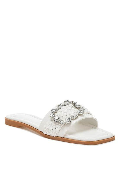Hazbin Diamante Flat Sandals - Shop Style & More | Fresh Looks, Everyday Deals & Free Shipping