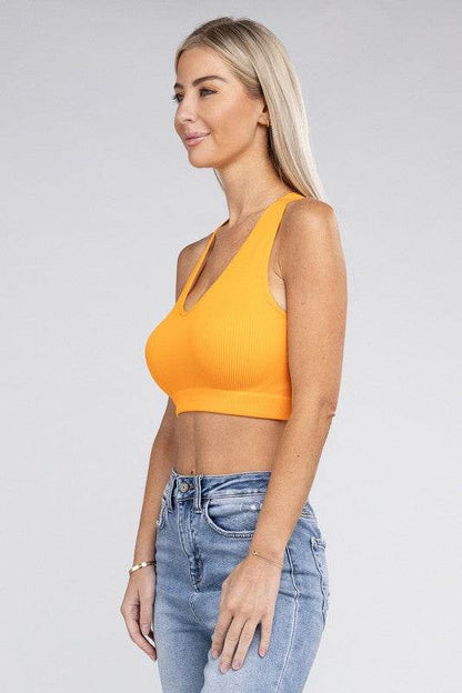 Ribbed Cropped Racerback Tank Top - Shop Style & More | Fresh Looks, Everyday Deals & Free Shipping