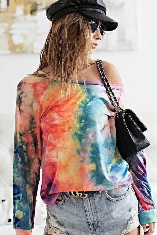BiBi Tie Dye Soft Knit Jersey Top - Shop Style & More | Fresh Looks, Everyday Deals & Free Shipping