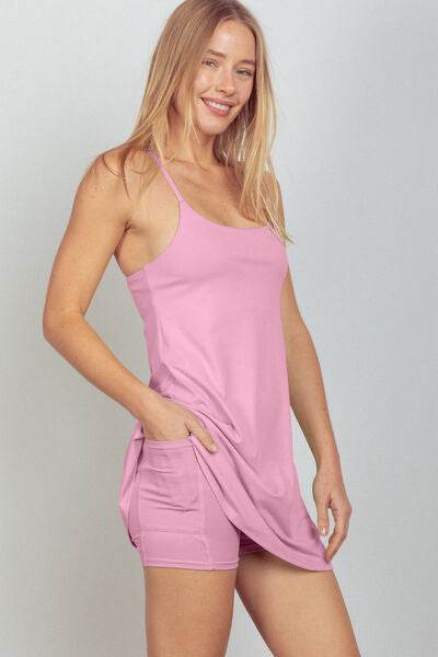 VERY J Sleeveless Active Tennis Dress with Unitard Liner - Shop Style & More | Fresh Looks, Everyday Deals & Free Shipping