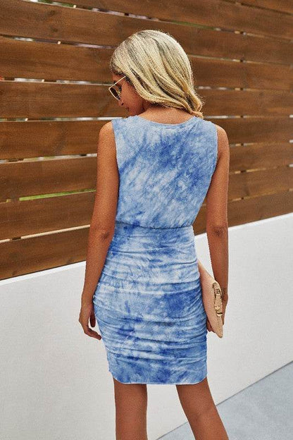 Crew Neck Tie Dye Sleeveless Dress - Shop Style & More | Fresh Looks, Everyday Deals & Free Shipping