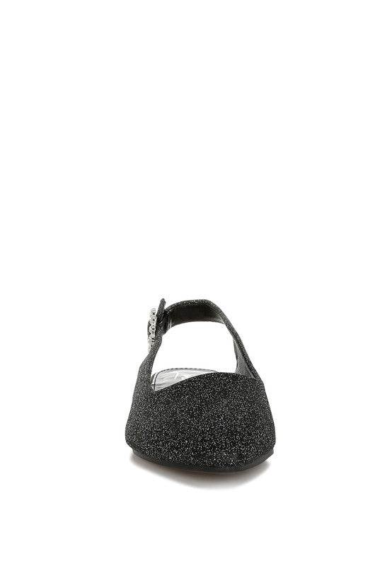 Giora Glitter Slingback Flat Sandals - Shop Style & More | Fresh Looks, Everyday Deals & Free Shipping