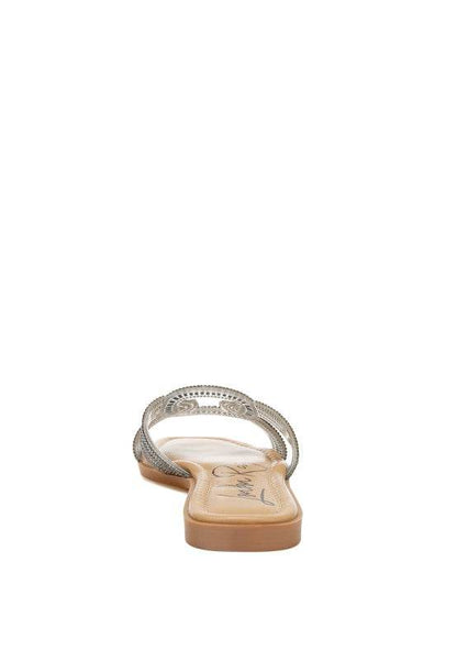 Minople Rhinestones Embellished Flat Sandals - Shop Style & More | Fresh Looks, Everyday Deals & Free Shipping
