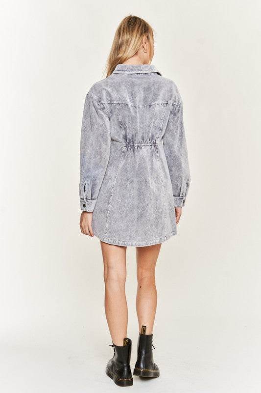 WASHED CORDUROY MINI DRESS JJD5006 - Shop Style & More | Fresh Looks, Everyday Deals & Free Shipping