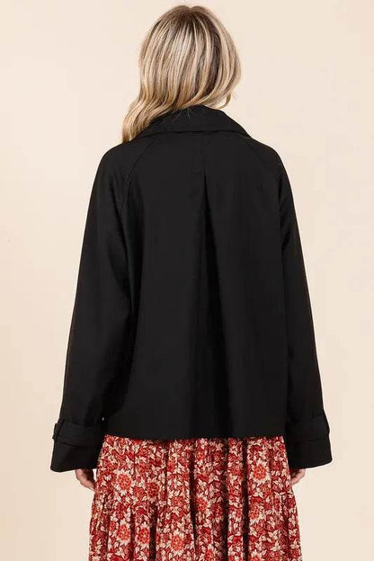 Mittoshop Double Breasted Long Sleeve Trench Coat Jacket - Shop Style & More | Fresh Looks, Everyday Deals & Free Shipping