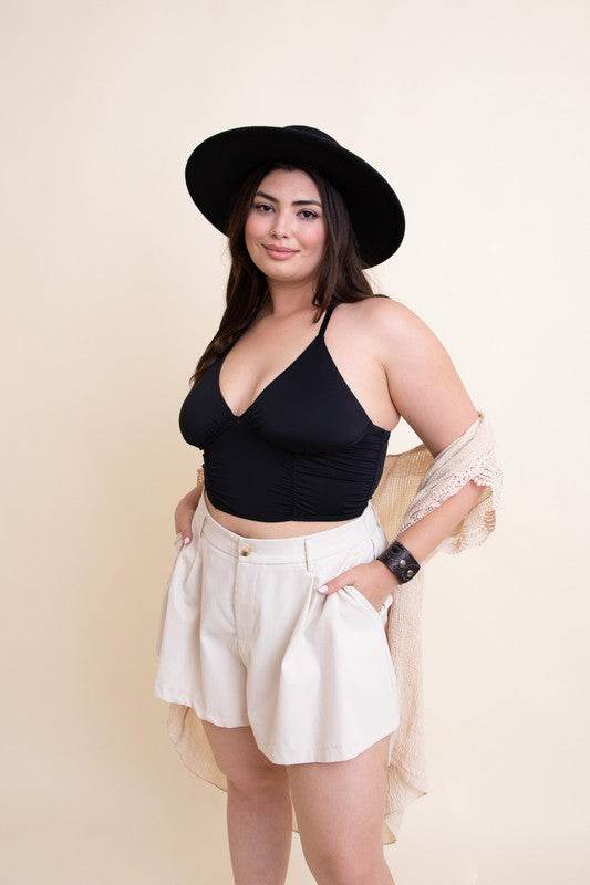 Plus Size Ruched Bralette - Shop Style & More | Fresh Looks, Everyday Deals & Free Shipping